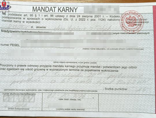 Kierowca stracił prawo jazdy na trzy miesiące za przekroczenie prędkości w obszarze zabudowanym na terenie Zamościa.