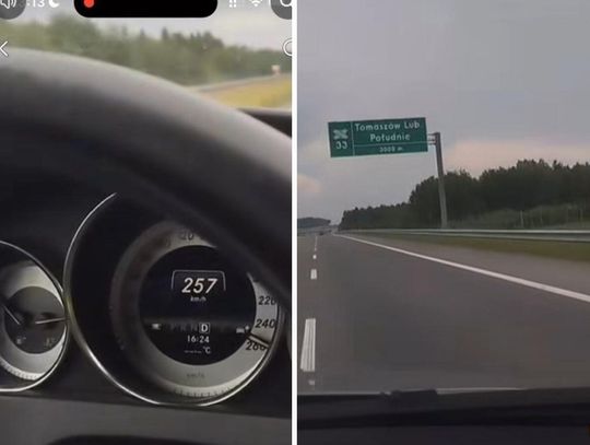 Pędził Mercedesem 257 km/h na S-17 i nagraniem „pochwalił się” w Internecie. 31-latek ukarany wysokim mandatem karnym i 15 punktami.
