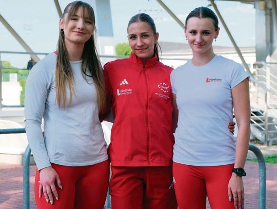 Sprinterki Agrosu Zamość: Martyna Seń, Anna Bibik i Aleksandra Beńko.