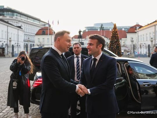 Andrzej Duda z prezydentem Francji