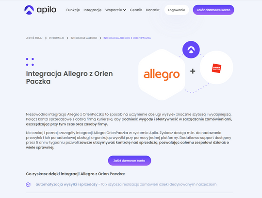 Automatyzacja procesu sprzedaży - integracja Allegro z Orlen Paczka | Apilo