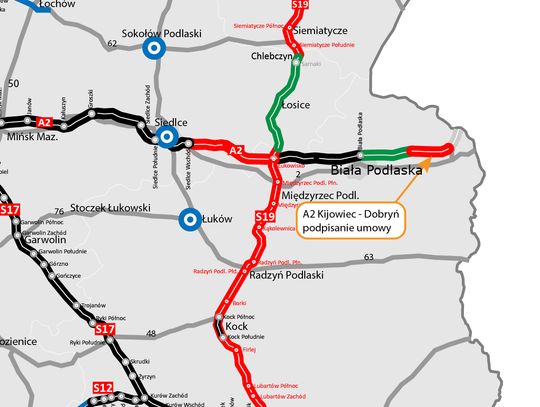 To będzie 9-kilometrowy odcinek autostrady od Kijowca do węzła Dobryń.