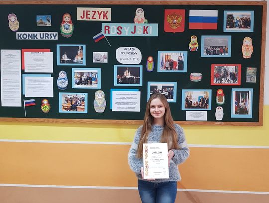 Biłgoraj: Monika Gąbka z I LO nagrodzona w konkursie języka rosyjskiego