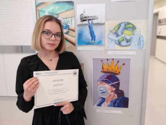 Biłgoraj: Sukces Amelii w konkursie graficznym o medycynie