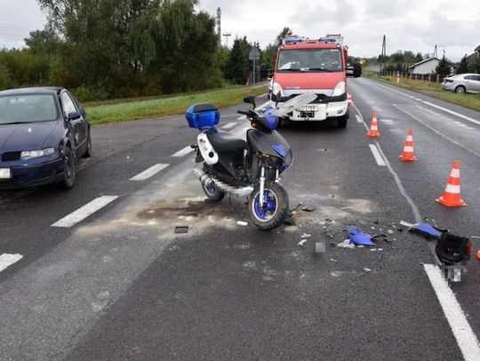 Bodaczów: Włączając się do ruchu, uderzył w motorowerzystę