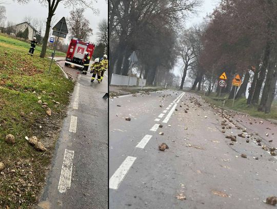 W niedzielę, 16 listopada, o godzinie 7:56, lokalne służby ratunkowe odebrały zgłoszenie o nietypowej przeszkodzie. Chodziło o rozsypane buraki cukrowe.