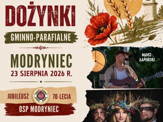 Dożynki w Modryńcu i jubileusz 70-lecia OSP. Będzie wielka feta!