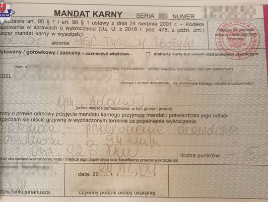 29-latek z gm. Adamów kierujący audi miał na liczniku 164 km/h w obszarze zabudowanym.