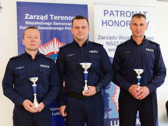 Dyżurny policji w Hrubieszowie na podium
