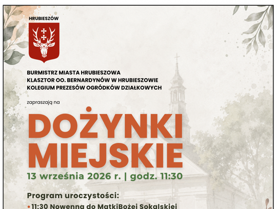 Działkowe Święto Plonów odbędzie się w Hrubieszowie w niedzielę, 13 września.