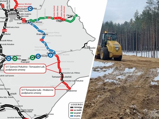 Ekspresówką z Warszawy do granicy z Ukrainą. Podpisano umowę na kolejne odcinki S17 Zamość - Hrebenne