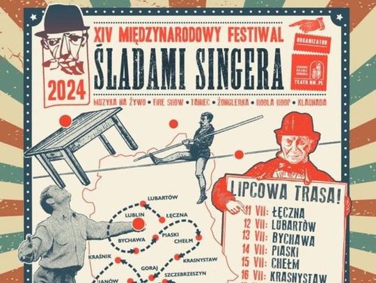 11 lipca startuje już 14. edycja Festiwalu Śladami Singera, który w tym roku rekordowo odwiedzi 15 miast. Na trasie znajdzie się między innymi Szczebrzeszyn.