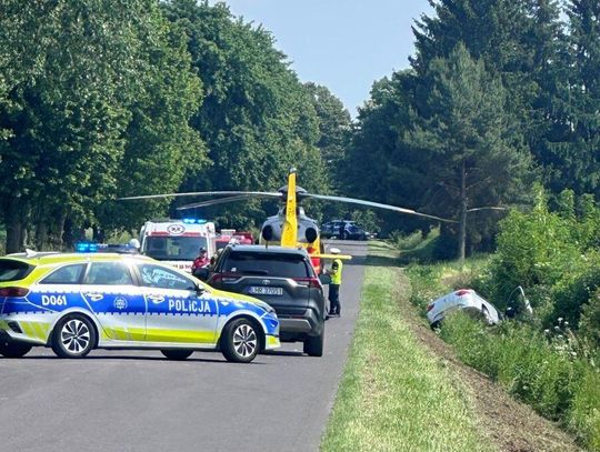 Gm. Hrubieszów: Seat w rowie, ranną śmigłowcem przetransportowano do szpitala