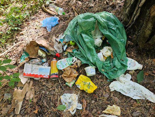 Mieszkańcy Deszkowic Drugich mają dość śmieci wyrzucanych przy drodze.