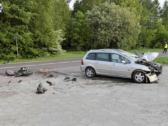 Gm. Tarnawatka: Wypadek w Wieprzowie. 22-letni motocyklista ranny