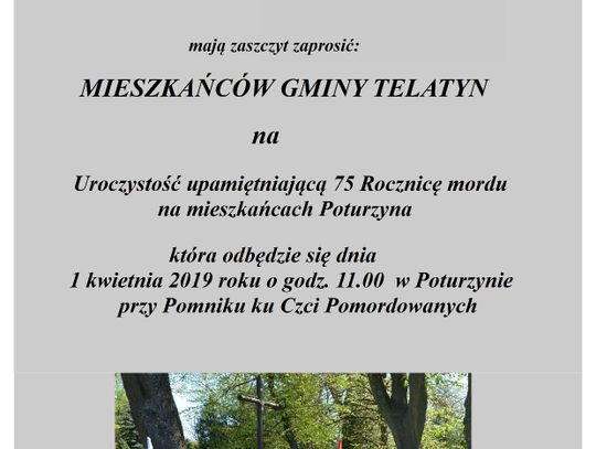 Gm. Telatyn: Uroczystości w Poturzynie. W rocznicę mordu