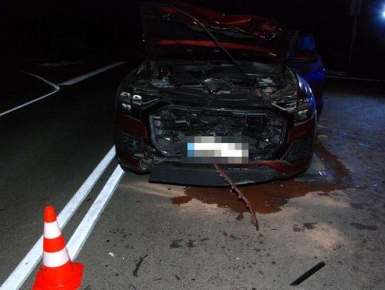 62-latek z Ukrainy, kierujący audi, wyprzedzał na skrzyżowaniu trzy auta i uderzył z impetem w skręcającą kię. Kierowca tego samochodu zginął na miejscu.