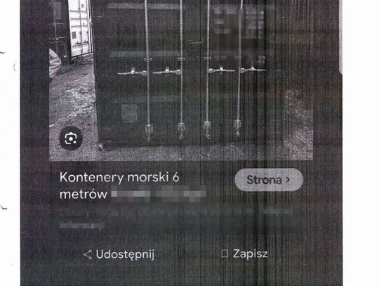54-latek z gm. Zamość dwukrotnie został oszukany podczas zakupu kontenera morskiego. Stracił łącznie ponad 2000 zł.
