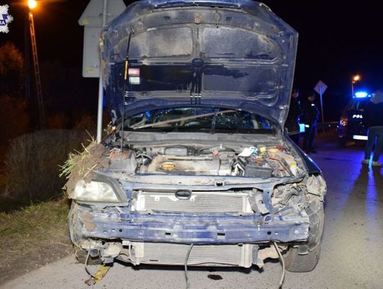 Gm. Zamość: Promile nie pomogły. Chciał zawrócić, a dachował