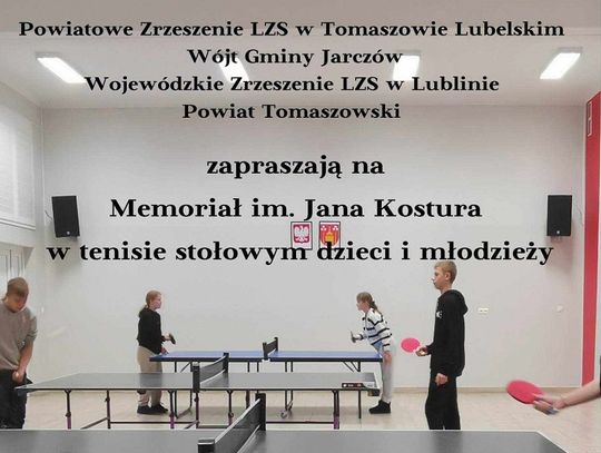 Gmina Jarczów: Memoriał imienia Jana Kostura w tenisie stołowym
