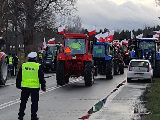 Protest rolników w Brodach Małych (gm. Szczebrzeszyn).