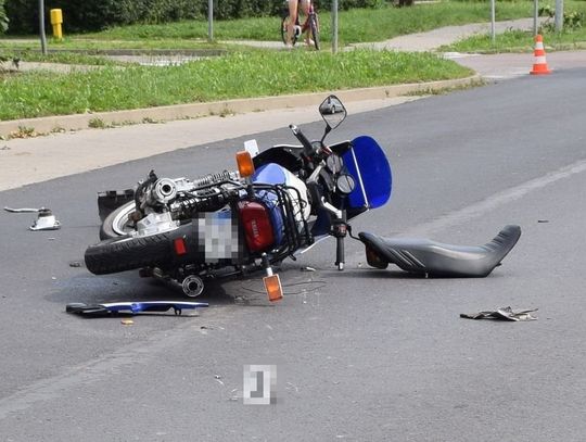 Groźny wypadek w Zamościu. Ranny 40-letni motocyklista