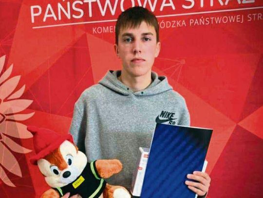 Hrubieszów: Jakub laureatem Turnieju Wiedzy Pożarniczej. Jest w piątce najlepszych w regionie