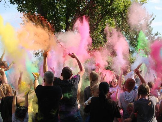 Jedną z atrakcji powitania lata w Hrubieszowie był Festiwal Kolorów.