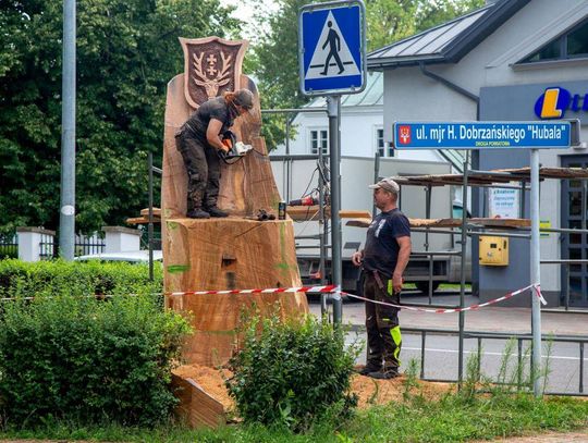 Hrubieszów: Z pnia po zabytkowym dębie jest królewski tron