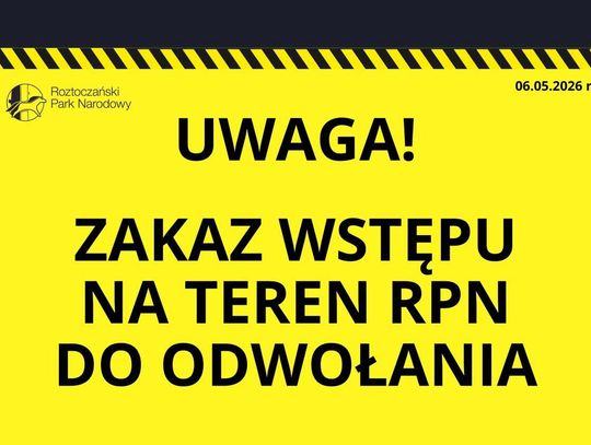 Dyrekcja Roztoczańskiego Parku Narodowego wprowadziła zakaz wstępu na obszary leśne RPN. To w związku z panującą suszą i pożarem Puszczy Solskiej.