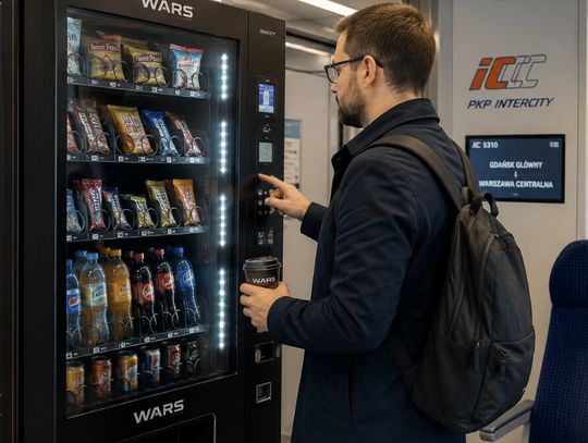 Spółka WARS zapowiedziała, że do końca 2027 r. niemal podwoi liczbę automatów vendingowych w pociągach.