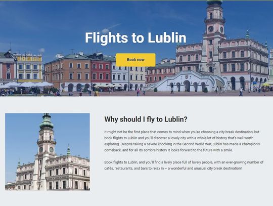 Kiedy Lublin wygląda jak... Zamość w reklamie Ryanair