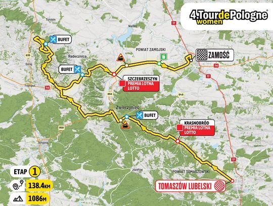 Tour de Pologne Women mapa etapu 1