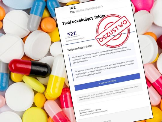 Oszuści znów podszywają się pod Narodowy Fundusz Zdrowia.