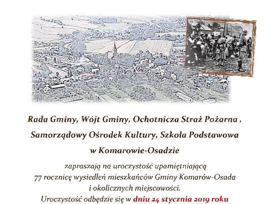 Komarów-Osada: Pamięci wysiedlonych. Rocznicowe uroczystości
