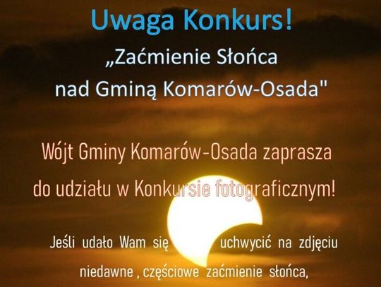 Komarów-Osada. Zaćmienie słońca w obiektywie