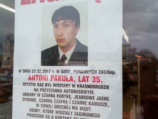 Krasnobród: Gdzie jest Antoni Pakuła? Trwają poszukiwania 35-latka