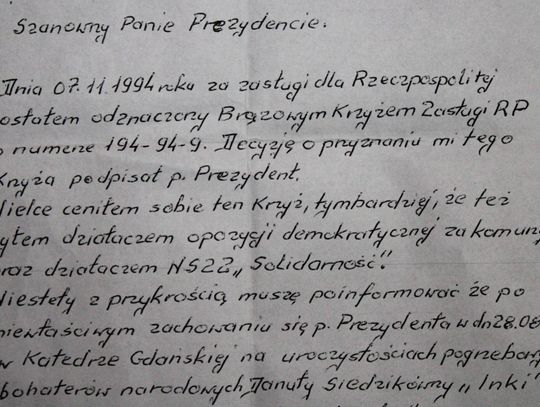 List do Lecha Wałęsy