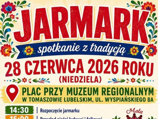 Mała Rokiczanka i wędzenie kiełbasy. Jarmark „Spotkanie z tradycją” w Tomaszowie Lubelskim [PROGRAM]