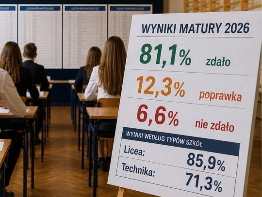 Maturę w głównym terminie zdało 81,1 proc. absolwentów. Wyniki pokazują dużą różnicę między liceami i technikami.
