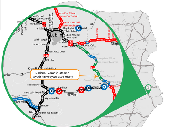 Na horyzoncie kolejne odcinki S17. Wybrano wykonawcę drogi Izbica-Zamość Sitaniec
