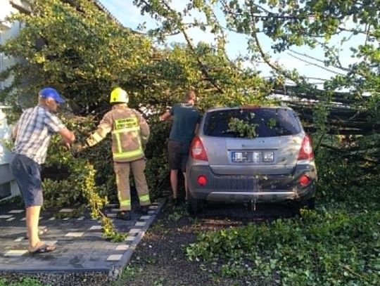 Nawałnica nad powiatem hrubieszowskim. 25 interwencji strażaków i zniszczenia