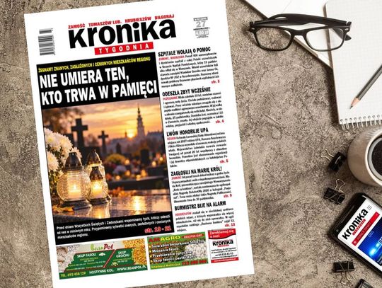 Najnowszy numer "Kroniki Tygodnia" kupicie już 26 października. Szukajcie go w punktach sprzedaży. Na stronie www.eprasa.pl gazeta dostępna jest w wersji elektronicznej.