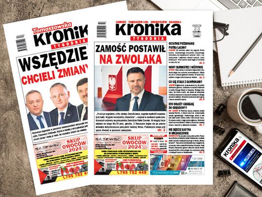 Już jutro 23 kwietnia 2024 ukaże się najnowszy numer "Kroniki Tygodnia". W nim wyniki drugiej tury wyborów w Zamościu i regionie.