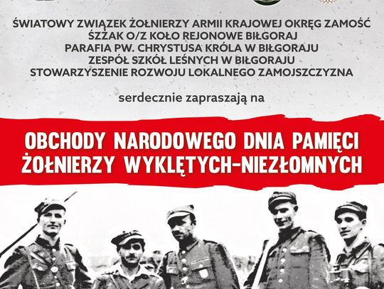 Obchody Narodowego Dnia Pamięci Żołnierzy Wyklętych w Zamościu i Biłgoraju [PROGRAM]