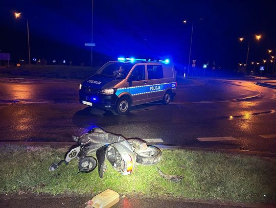 Policyjny patrol zatrzymał nastolatka, który kradzionym skuterem uciekał ulicami Parczewa.
