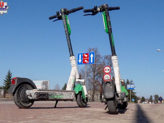 W Zamościu policjanci zatrzymali nietrzeźwego kierującego hulajnogą, który miał przy sobie narkotyki.