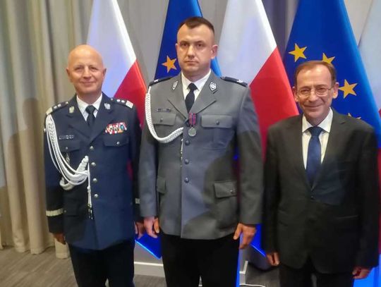 Starszy sierżant Grzegorz Sidor z tomaszowskiej komendy Policji został odznaczony medalem im. podkomisarza Policji Andrzeja Struja.