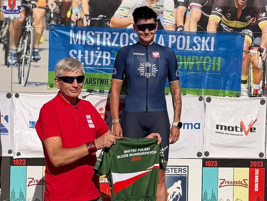 Podkom. Monika Mazur z Komendy Miejskiej Policji w Zamościu wywalczyła pierwsze miejsce i tytuł Mistrzyni Służb Mundurowych.