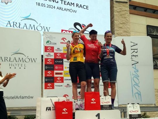 Monika Mazur, policjantka z zamojskiej komendy, stanęła na podium kolarskiego wyścigu Orlen Lang Team Race w Arłamowie.